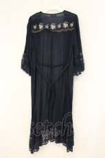 画像3: axes femme / カラー刺繍入りロングカーディガン M ネイビー O-26-07-10-099-AX-TO-OW-OS (3)