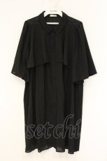 画像1: axes femme / ケープデザインワンピース M クロ O-26-07-10-103-AX-OP-OW-OS (1)