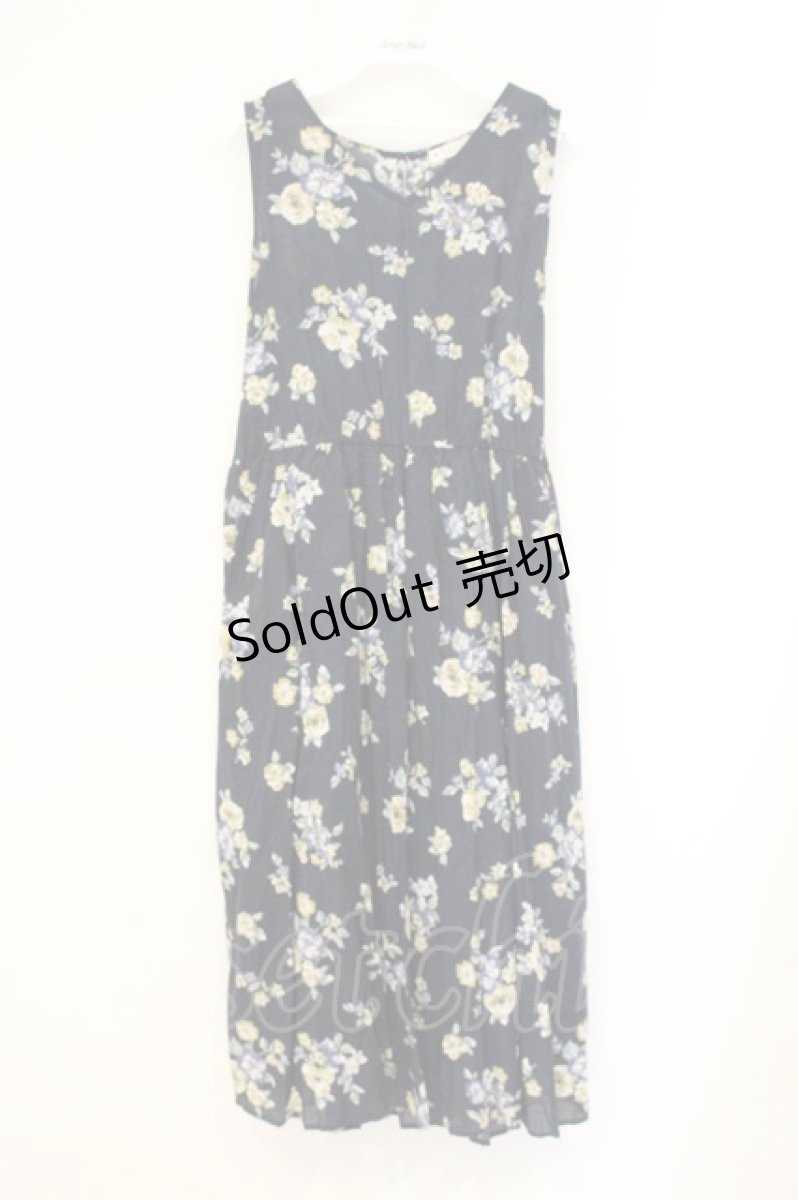 画像1: axes femme / 花柄コットンワンピース M ネイビー O-26-07-10-106-AX-OP-OW-OS (1)