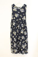 画像1: axes femme / 花柄コットンワンピース M ネイビー O-26-07-10-106-AX-OP-OW-OS (1)
