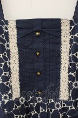 画像2: axes femme / カットワーク刺繍ワンピース M ネイビー O-26-07-10-013-AX-OP-IG-OS (2)
