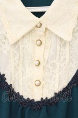 画像2: axes femme / レースヨーク7カットソー M グリーン×オフ O-26-07-10-023-AX-TO-IG-OS (2)