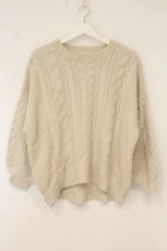 画像1: axes femme / パールデザインニットプルオーバー M キナリ O-26-07-13-036-AX-TO-OW-OS (1)
