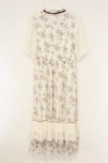 画像4: axes femme / フラワープリントレーシーワンピース M キナリ O-26-07-13-004-AX-OP-OW-OS (4)