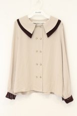 画像1: axes femme / ２枚襟ブラウス M ベージュ O-26-07-13-059-AX-BL-OW-OS (1)