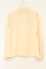 画像3: axes femme / バラ刺繍ラッフルフリルブラウス M キナリ O-26-07-13-063-AX-BL-OW-OS (3)