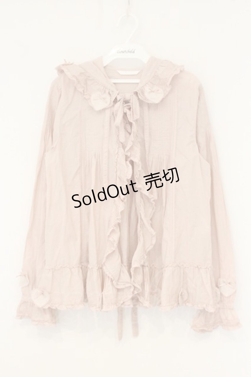 画像1: PINK HOUSE / ハートワッペンオーバーブラウス  ピンク O-26-07-13-090-LO-TO-IG-OS (1)