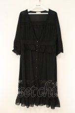 画像1: axes femme / 透けレースロングカーディガン M クロ O-26-07-13-031-AX-TO-OW-OS (1)