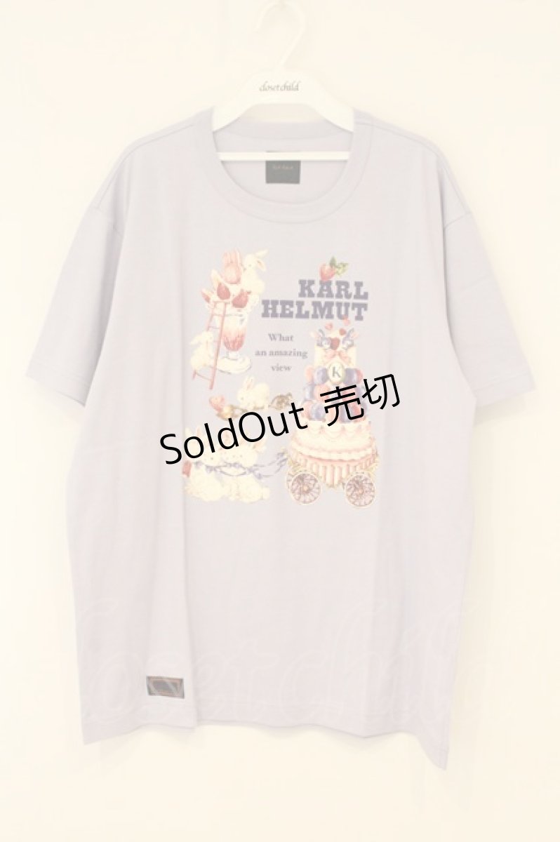 画像1: Karl Helmut / プティプリンス＆マカロンタワープリントTシャツ  ラベンダー O-26-07-14-028-EL-TS-IG-OS (1)