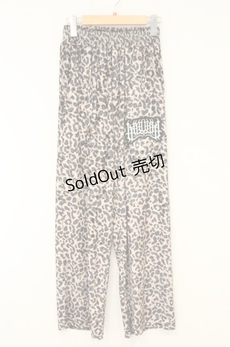 画像1: KRY CLOTHING / 「MEHYOU２」ベロア素材レオパードパンツ  ブラウン×ブラック O-26-07-14-032-PU-PA-IG-OS (1)