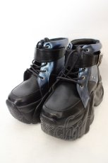 画像1: NIBBLE POISON / 厚底ハイカットスニーカー 23.5cm クロ×ブルー O-26-07-14-1014-LO-SH-OW-OS (1)