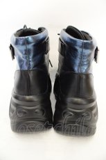画像3: NIBBLE POISON / 厚底ハイカットスニーカー 23.5cm クロ×ブルー O-26-07-14-1014-LO-SH-OW-OS (3)