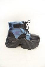 画像5: NIBBLE POISON / 厚底ハイカットスニーカー 23.5cm クロ×ブルー O-26-07-14-1014-LO-SH-OW-OS (5)
