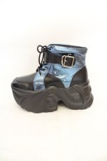 画像6: NIBBLE POISON / 厚底ハイカットスニーカー 23.5cm クロ×ブルー O-26-07-14-1014-LO-SH-OW-OS (6)