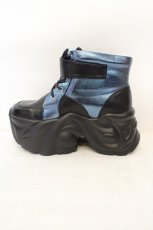 画像8: NIBBLE POISON / 厚底ハイカットスニーカー 23.5cm クロ×ブルー O-26-07-14-1014-LO-SH-OW-OS (8)