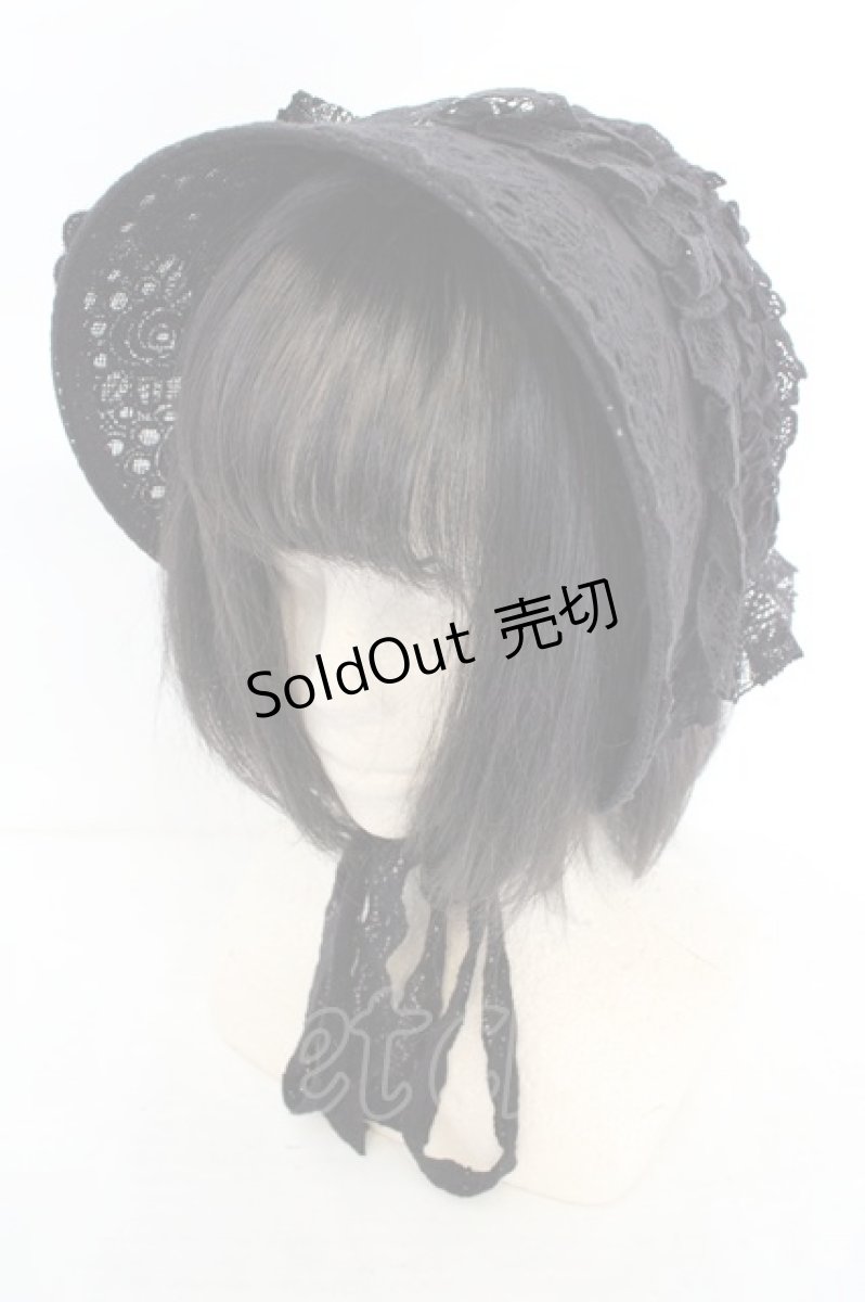 画像1: Hoshibako Works / サマーピクニック2wayボンネット  クロ O-26-07-14-1033-LO-AC-OW-OS (1)