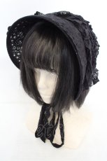 画像1: Hoshibako Works / サマーピクニック2wayボンネット  クロ O-26-07-14-1033-LO-AC-OW-OS (1)