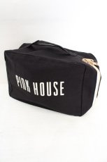 画像1: PINK HOUSE / ロゴポーチ  クロ O-26-07-14-1042-LO-ZA-IG-OS (1)