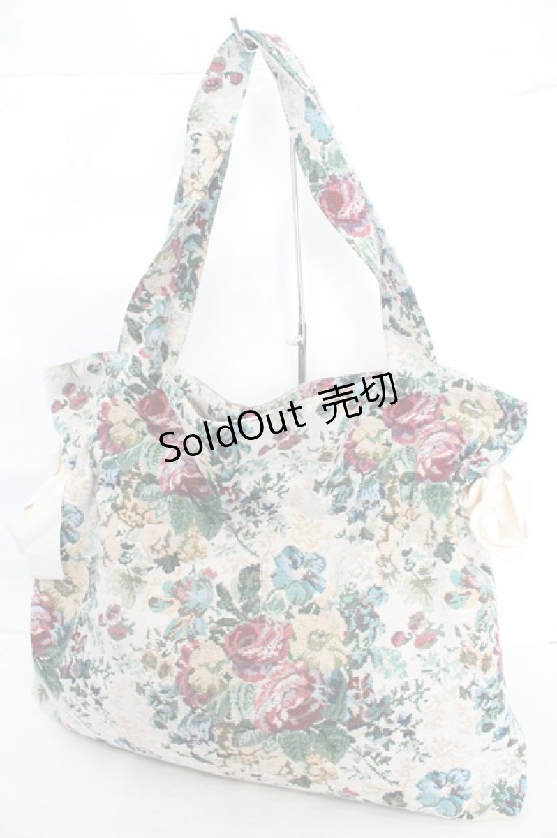 画像1: merry jenny / キルトジャガードトートbag  アイボリー O-26-07-14-1052-LO-BG-IG-ZT501 (1)