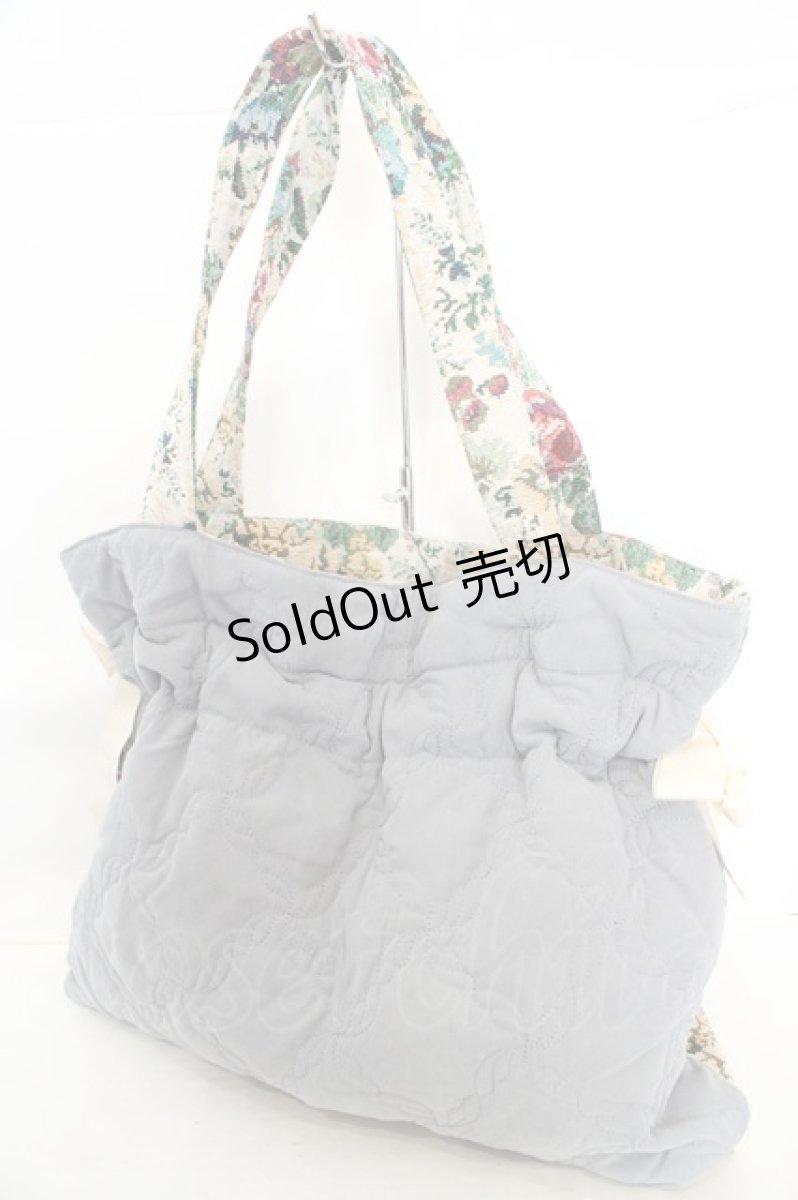 画像2: merry jenny / キルトジャガードトートbag  アイボリー O-26-07-14-1052-LO-BG-IG-ZT501 (2)