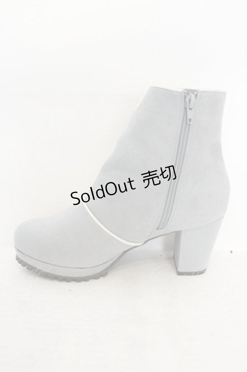 画像7: axes femme POETIQUE / チャイナ釦ブーツ L サックス O-26-07-14-1003-AX-SH-IG-ZTK052 (7)