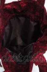 画像3: ROSE ROUGE / 総レース巾着ポーチ  ワイン O-26-07-14-1061-LO-ZA-IG-OS (3)