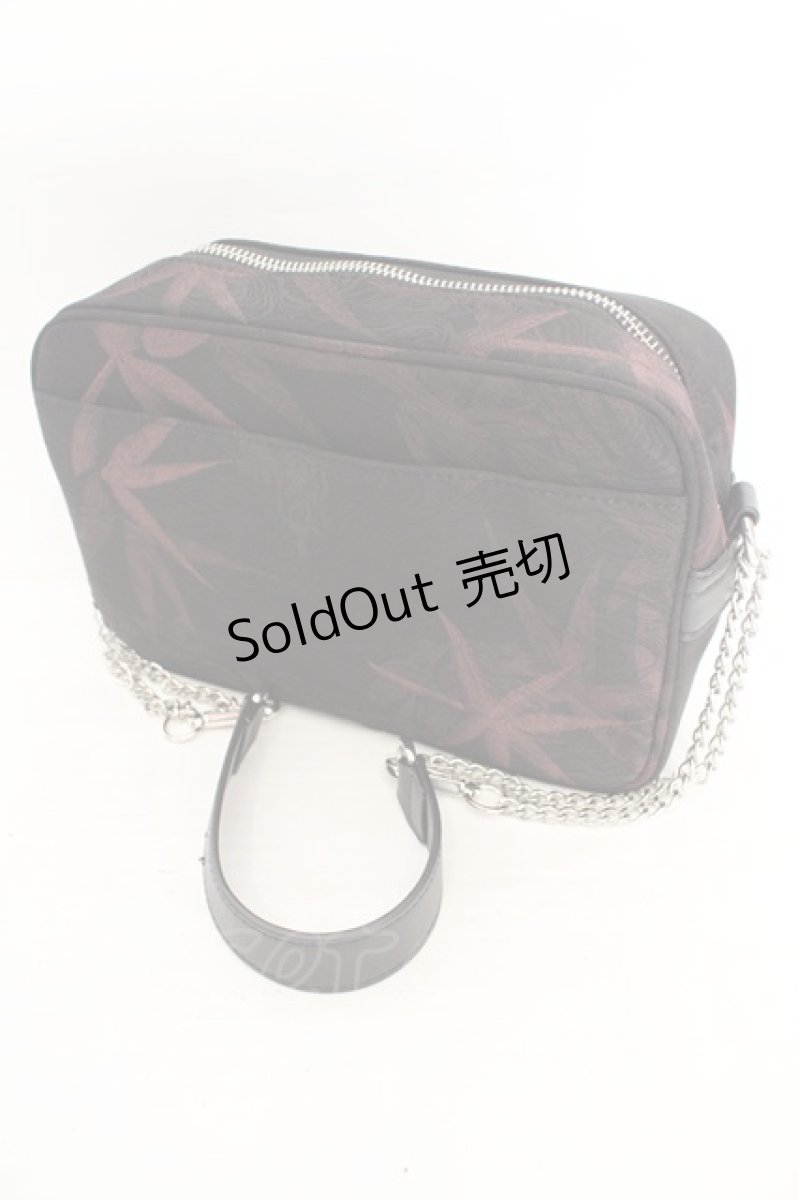 画像2: axes femme POETIQUE / チャイナショルダーバッグ 165×250×75mm アカ×クロ系 O-26-07-14-1062-AX-BG-IG-OS (2)