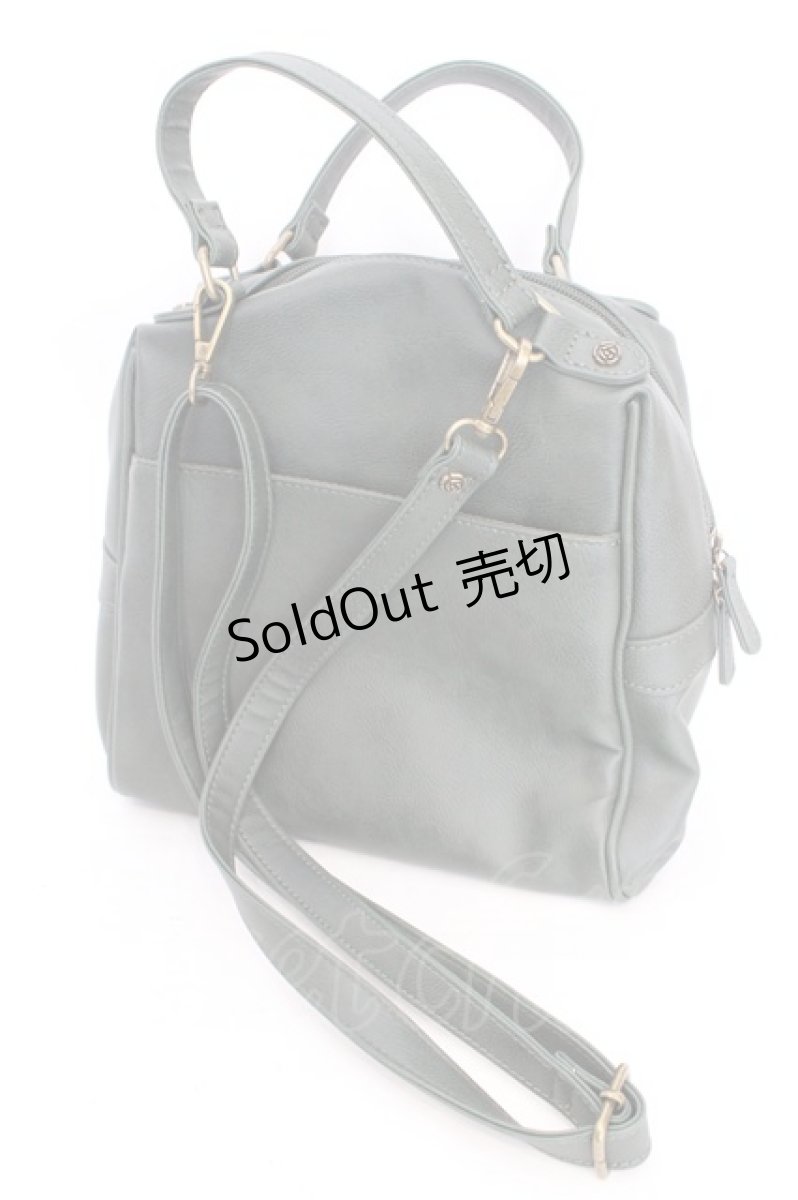 画像2: axes femme / 刺繍デザインギャザーボストン 240×240×160mm Dグリーン O-26-07-14-1063-AX-BG-IG-ZTK042 (2)