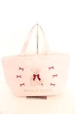 画像1: Maison de FLEUR / ベア刺繍トートバッグ  ピンク O-26-07-14-1065-LO-BG-IG-OS (1)
