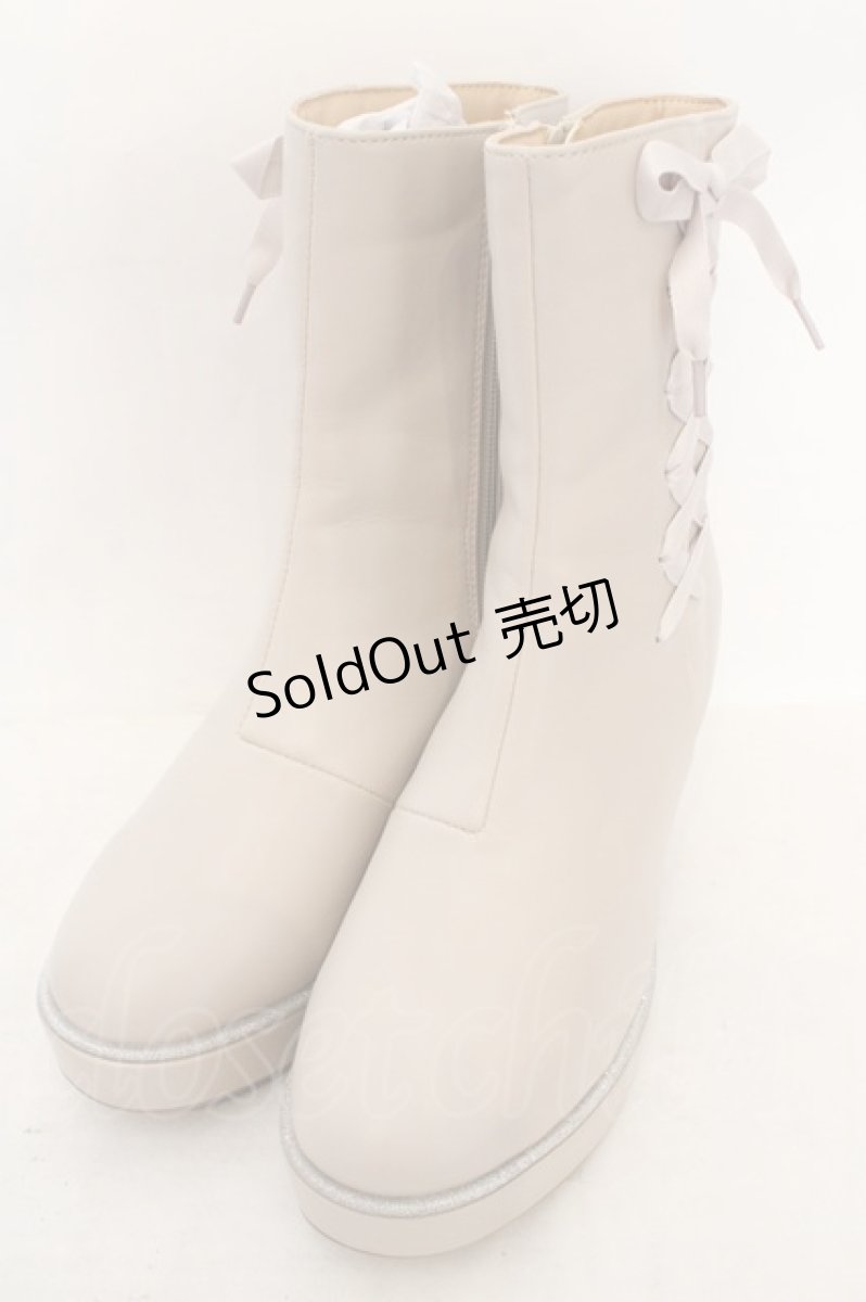 画像1: axes femme / ラメチップブーツ L アイボリー O-26-07-14-1011-AX-SH-IG-ZTK052 (1)
