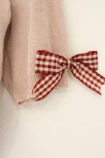 画像3: PINK HOUSE / リボン配色カーディガン  ピンク O-26-07-14-006-LO-TO-IG-OS (3)