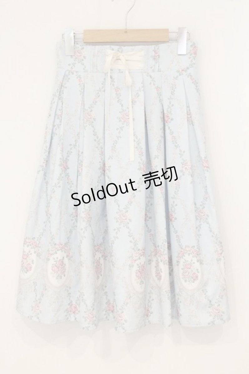 画像1: axes femme / リエールパネル柄スカート F サックス O-26-07-14-060-AX-SK-OW-OS (1)