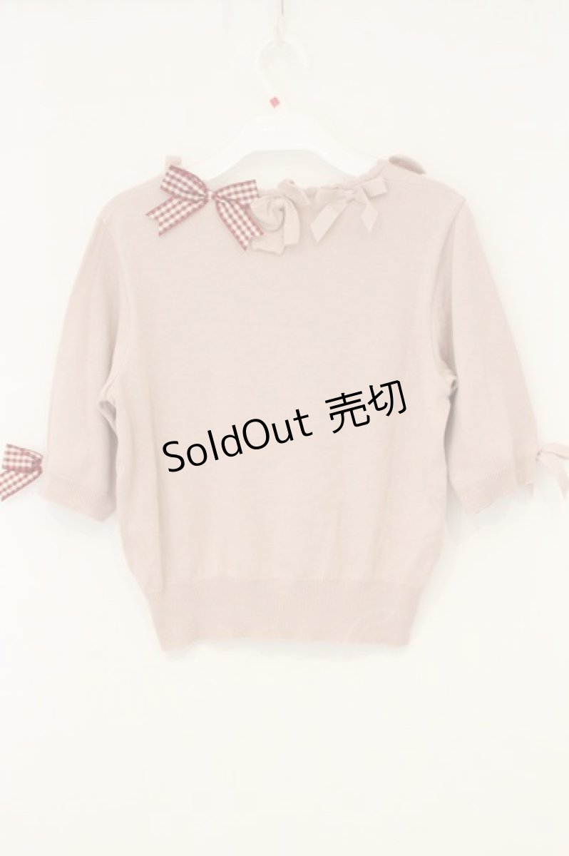 画像4: PINK HOUSE / リボン配色カーディガン  ピンク O-26-07-14-006-LO-TO-IG-OS (4)