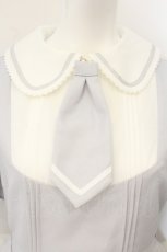 画像2: Amavel / ネクタイ付きワンピース F サックス O-26-07-14-062-CA-OP-OW-OS (2)