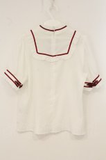 画像3: Amavel /  好パンダチャイナブラウス F シロ×ワイン O-26-07-14-064-CA-BL-OW-OS (3)
