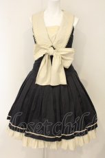 画像1: Victorian maiden / ブリティッシュマリンリボンドレス  ネイビー×シナモン O-26-07-14-082-CL-OP-IG-OS (1)
