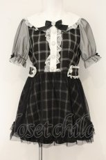 画像1: DO US PART / 2セットTT*POYリボンOP　セットアップ M クロ O-26-07-14-085-LO-OP-OW-OS (1)