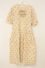 画像1: PINK HOUSE / 小花柄ダブルリボン半袖ワンピース  イエロー O-26-07-14-098-LO-OP-OW-OS (1)