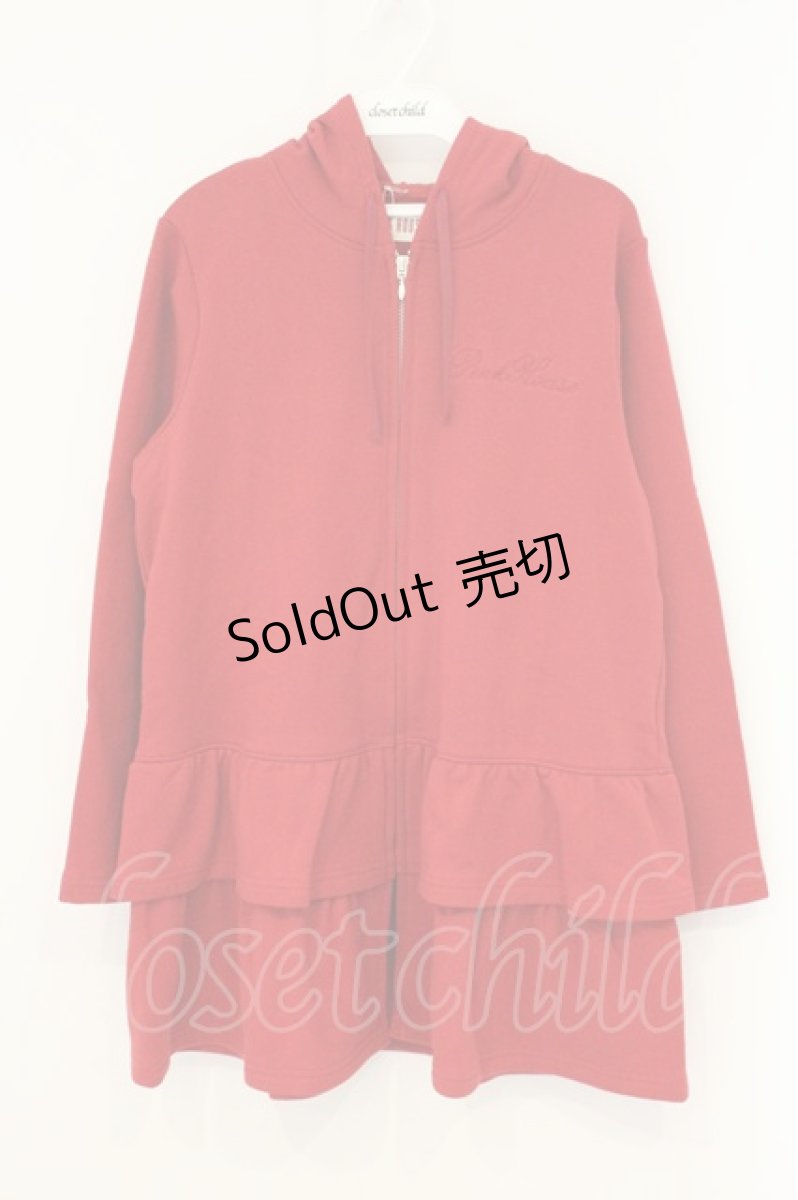 画像1: PINK HOUSE / 裾フリルチュニックパーカー  アカ O-26-07-14-011-LO-TO-IG-OS (1)