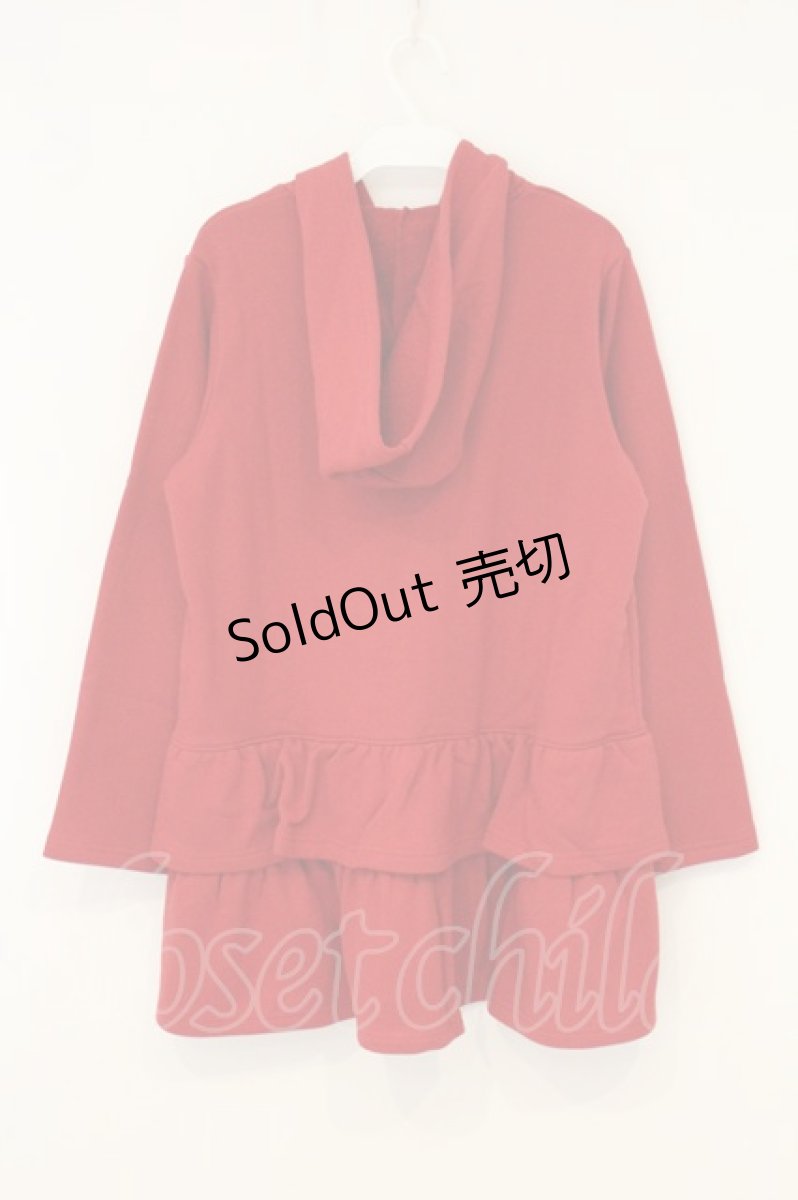 画像4: PINK HOUSE / 裾フリルチュニックパーカー  アカ O-26-07-14-011-LO-TO-IG-OS (4)