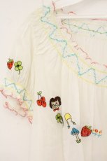 画像2: Franche Lippee / スモック刺繍ブラウス  オフシロ×マルチ O-26-07-14-013-LO-BL-IG-OS (2)