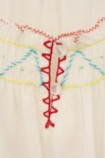 画像3: Franche Lippee / スモック刺繍ブラウス  オフシロ×マルチ O-26-07-14-013-LO-BL-IG-OS (3)