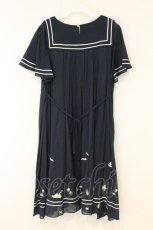 画像4: Franche Lippee / マリン刺繍ハネワンピース  ネイビー O-26-07-14-015-LO-OP-IG-OS (4)