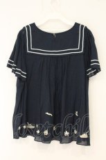 画像4: Franche Lippee / マリン刺繍ハネブラウス FL5 ネイビー O-26-07-14-016-LO-BL-IG-OS (4)