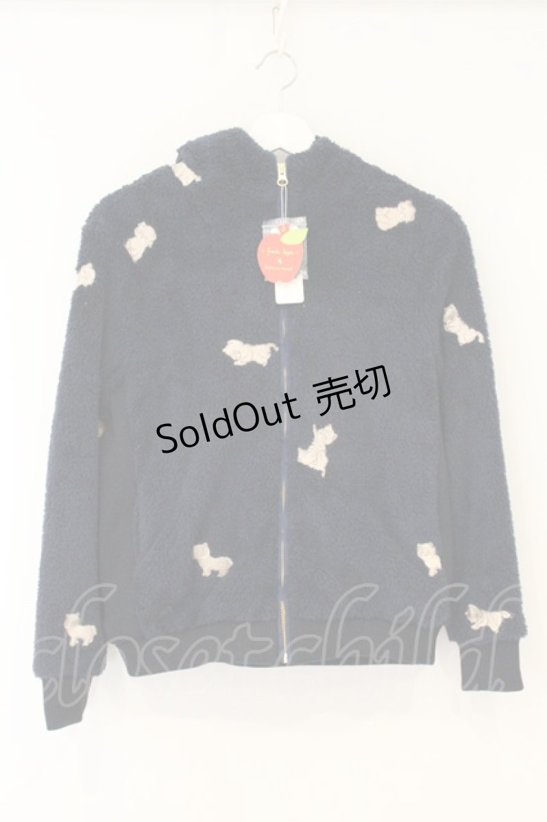 画像1: Franche Lippee / うじゃうじゃねこボアパーカー M ネイビー O-26-07-14-017-LO-JA-IG-OS (1)