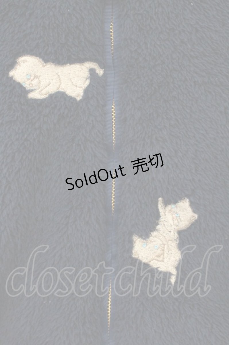 画像2: Franche Lippee / うじゃうじゃねこボアパーカー M ネイビー O-26-07-14-017-LO-JA-IG-OS (2)