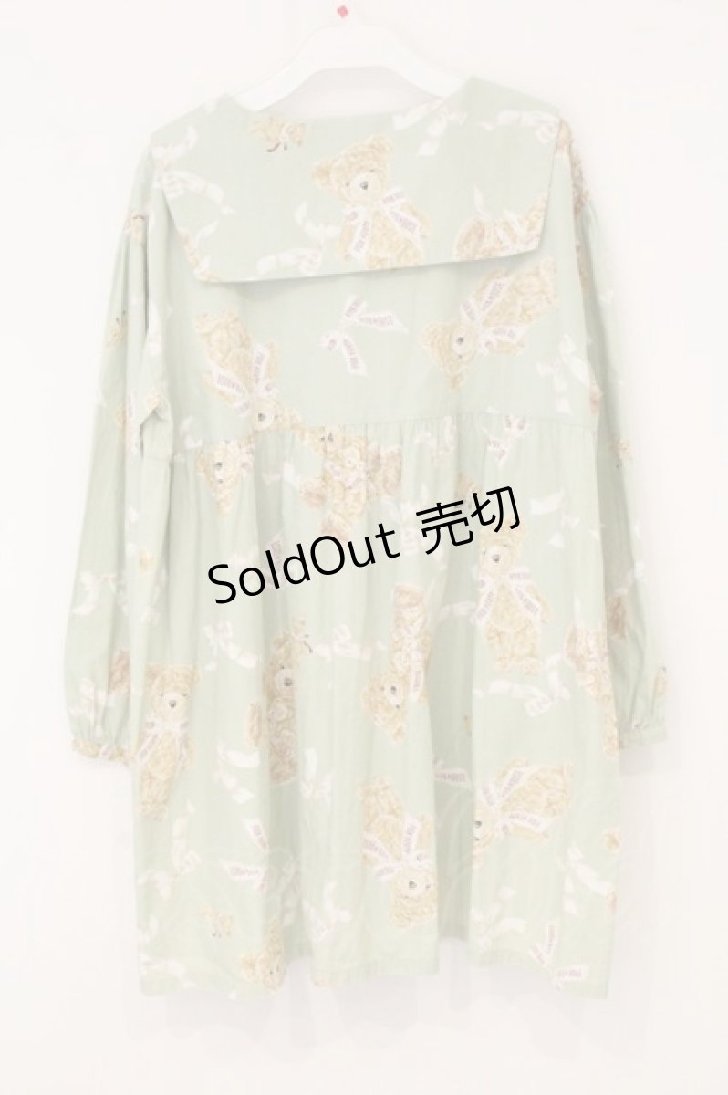 画像4: PINK HOUSE / リボンテディちゃんのセーラーカラーチュニック  薄荷 O-26-07-14-002-LO-TO-IG-OS (4)