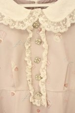 画像2: Ank Rouge / Fancy candleハイウエストワンピース  ピンク O-26-07-15-035-CA-OP-IG-OS (2)