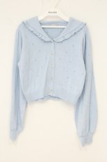 画像1: axes femme POETIQUE / シナモロール/ロゼッタ付カーディガン【ロゼッタ欠品】 M サックス O-26-07-15-004-AX-TO-IG-OS (1)