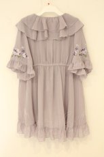 画像4: axes femme / 紫陽花刺繍フリルガウン F ラベンダー O-26-07-15-038-AX-TO-OW-OS (4)